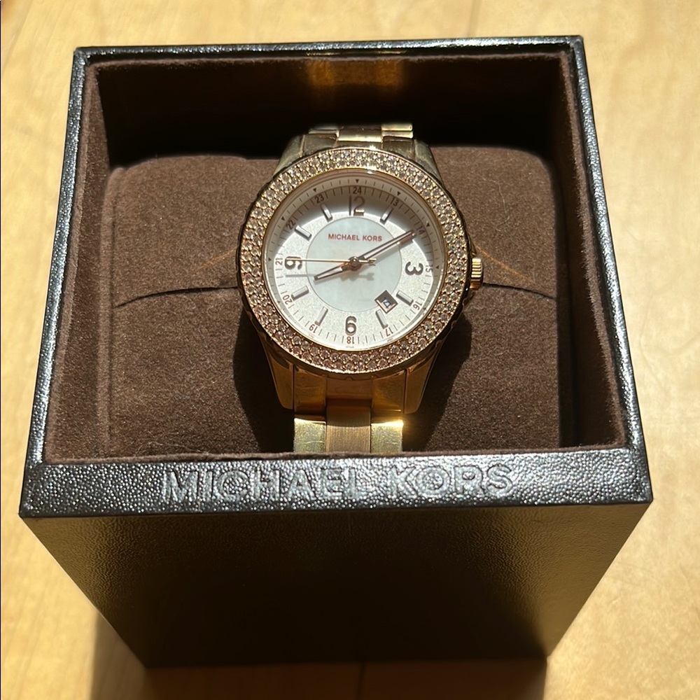 Michael Kors Gold Watch with White Dial